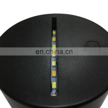Modern Black Plug Cable Led Night Light 3 Colors Change Lamp Holder Lighting Acrylic 3D Assembled Base