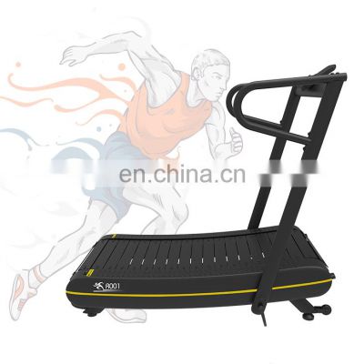 Foldable home fitness equipment self-powered Running machine curved manual treadmill mini walking machine for home use