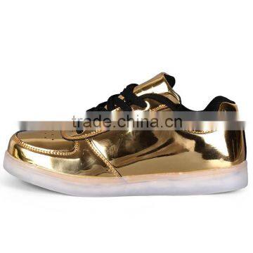 2016 Hot Wholesale Fashion Gold /Sliver Shoes LED/led Shoes/led Light Shoes