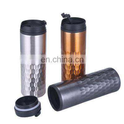 BPA free custom plastic tumbler stainless steel car coffee mug with slip cover