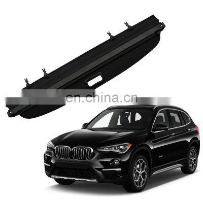 Black Beige Color Canvas Retractable Cargo Cover Tonneau Cover For Bmw X1 F48 2016-2019