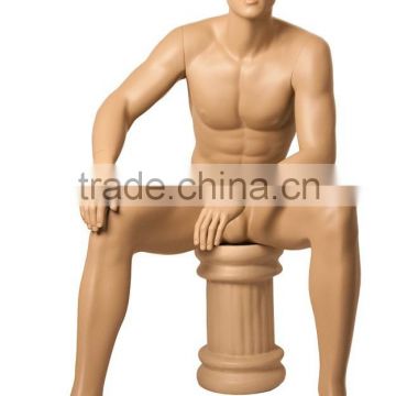 sitting male mannquin,make up mannequin,sexy lifelike male mannequin