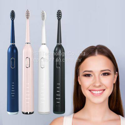 OEM K2 Portable Travel Electric Toothbrush 5 Cleaning Modes Rechargeable Sonic Electric Toothbrush  IPX7 Waterproof