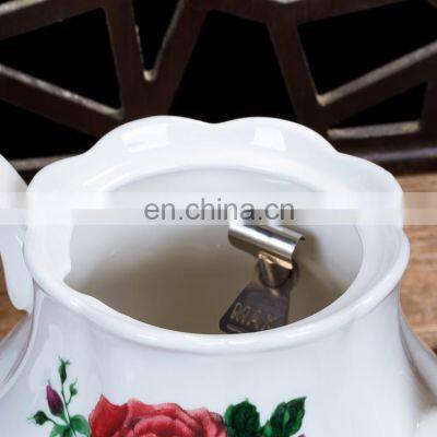 Rose Veins 1.5L Ceramic Electrical Tea Kettle