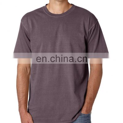 Spandex Cotton Men's T Shirt Long Sleeve Knitted Oversized Solid Color Purple T Shirt Hemp