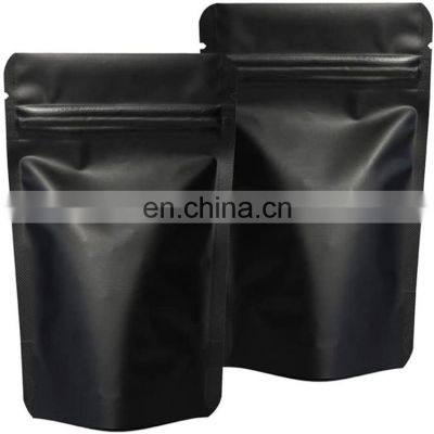 Custom Logo Aluminum Foil Packaging Printed Plastic Poly Bag Black Ziplock Bag With Zip Lock