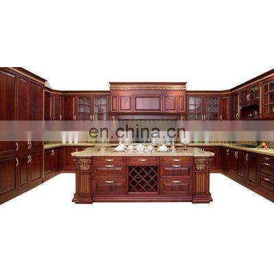 USA Wholsesale Custom Solid Wood Kitchen Cabinets Luxury Classic Shaker Style Black Kitchen Cabinet With Stainless Steel Sink photo-4