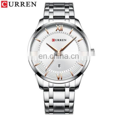 CURREN 8356 Men Minimalist Luxury Quartz Wrist Watch Stainless Steel Band Calendar Business Men Brand Watches