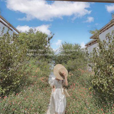 White Tea Skirt ~ New Design Sense of Thin Waist Temperament Mid-length Dress photo-4