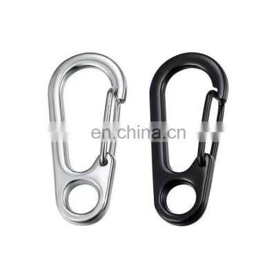 Wholesale Stainless Steel 304/316 Carabiner Quick Released Eye Split Keychain Snap Clip Hook 35MM Dog Leashes Bag Carabiner photo-4