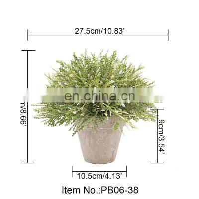 Amazon Hot Sold Artificial Plant Flower Pot Decorative Pots Wholesale Outdoor Artificial Potted Bonsai Plastic Plants