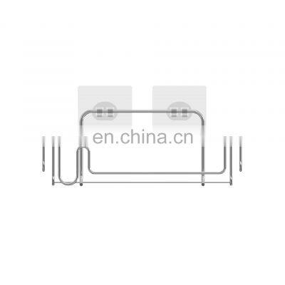 Oem Manufacturer Multifunctional Wall Mounted Metal Shower Towel Storge Shelf Bathroom Rack With Magic Sticker photo-2