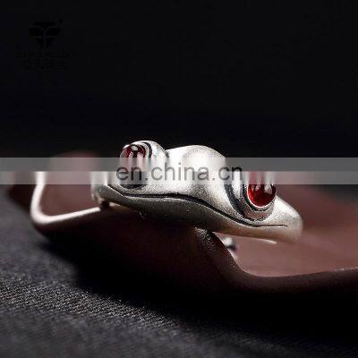 Fashion Frog Ring Frog Open Ring Men Retro Punk Animal Figure Ring Fashion Party Bohemian Hip Hop Jewelry
