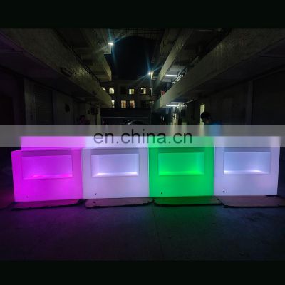 LED circle bar table counter for event commercial illuminated Outdoor Rechargeable LED Furniture Bar Counter