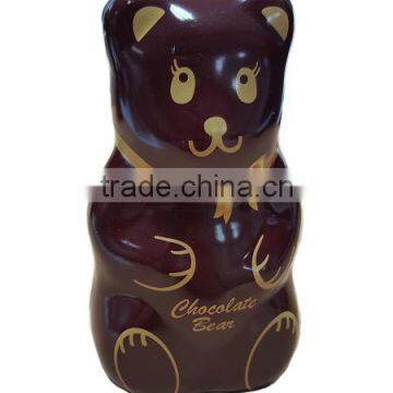 Fancy bear-shape chocolate tin box