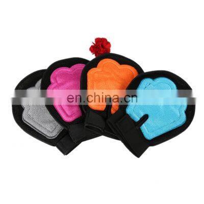 Custom Logo Deshedding Animal Shedding Brush Tool Hair Remover Pet Glove Cat Dog Pet Grooming Gloves photo-2