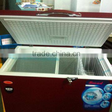 Red Wine Color Chest Freezer 100~800L With Lock&key photo-3