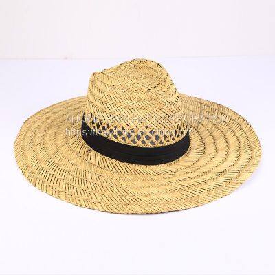 Summer Bandage Straw Hat Outdoor Outing Large Brim Sun Hat photo-3