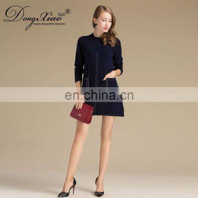 OEM Casual Long Woman Pullover High Quality Cashmere Wool Knit Sweater