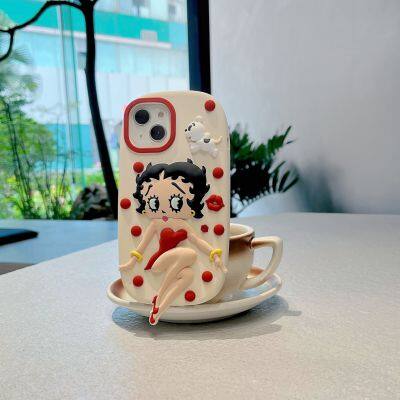 Cartoon Cute Girl Fashion Protective Shockproof Mobile Phone Accessories Cover Case For iPhone 12 13 14 15 Pro
