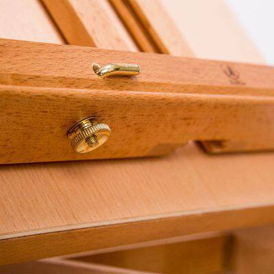 Large Solid Beech Wood Painting H-Frame Foldable Wooden Easel Stand Easel With Storage Drawer and Palette photo-3