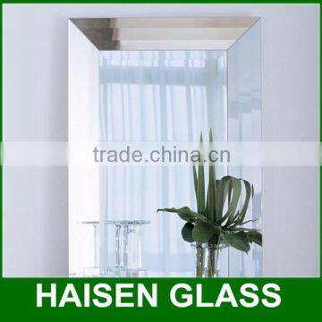 Shaped mirror supplier deep processed beveled edge mirror