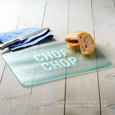 Decorative Tempered Glass Cutting Board – Long Lasting Clear Glass, Scratch Resistant, Heat Resistant, Shatter Resistant,(Large 12x16
