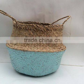 High quality best selling eco-friendly Blue seagrass baskets from Vietnam