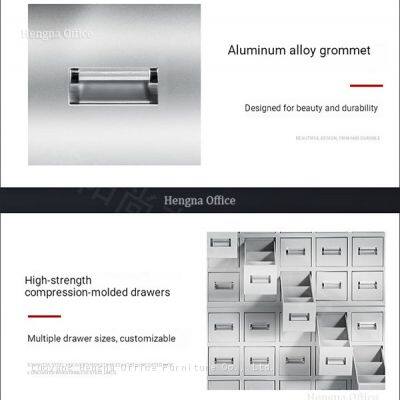 Professional Red TCM Herb Cabinet-HBC457| Partitioned Metal Storage Unit With ABS Plastic Feet for Acupuncture and Wellness Centers photo-4