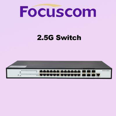 S5720-24M6X L3 Управляемый сетевой коммутатор, 24 порта 2,5 Гбит/с RJ45 с 6 портами 10 Гбит/с SFP+ для подключения к верхнему уровню, Коммутатор Ethernet для корпоративного доступного уровня с возможностью стека