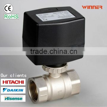 1'' 2-way NPT motorized ball valve, electric water valves, female thread