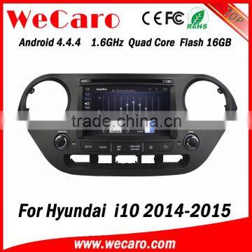 Wecaro WC-HI8071 Android 4.4.4 car dvd player touch screen for hyundai i10 car audio player WIFI 3G mirror link 2014 2015