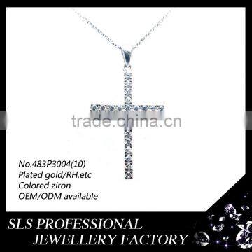 Natural CZ jewelry cross jewellery 925 sterling silver jewelry wholesale charms