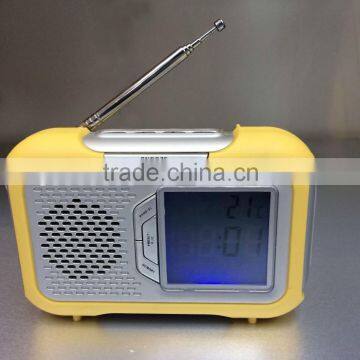 Rubberised Finishing Fancy Temperature PLL Portable Clock Radio photo-2
