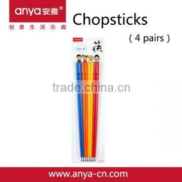 D698 many color chinese style plastic chopsticks(4 pairs)