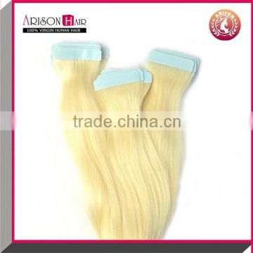 Arison cheap brazilian virgin human hair golden tape hair extension