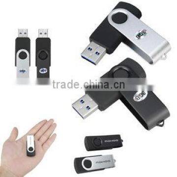 Hot Selling Swivel USB Thumb Drive Black Rotating USB Custom Logo