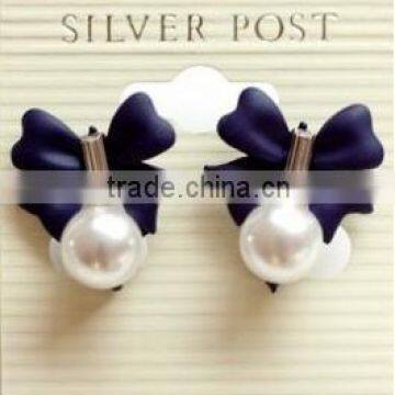 Pearl stud earrings stud earrings for girls pearl bow earring