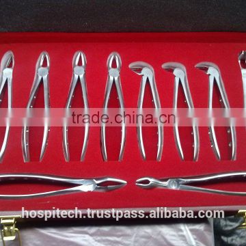 Dental Extracting Forceps Set Adult 10 Pieces English Pattern