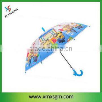 Cartoon Pvc/Poe Kids Umbrella with Plastic Whistle