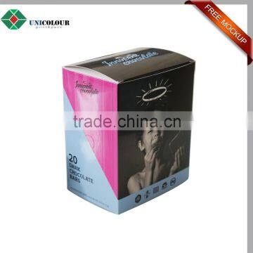 custom design chocolate packing box with perforated line