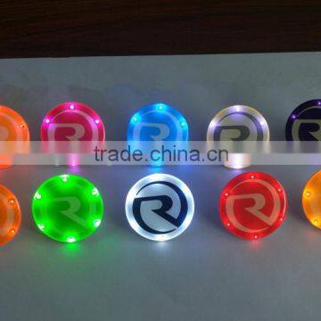 plastic round blinking LED badge pin, LED flashing light pin