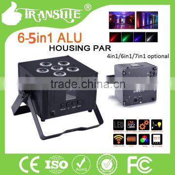 Translite hot sale 5in1 RGBWA LED battery powered PAR light with aluminum housing