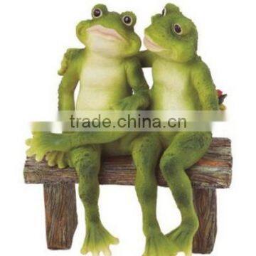 2 Frogs on Bench Garden Decoration Collectible Figurine Statue Model                        
                                                Quality Choice