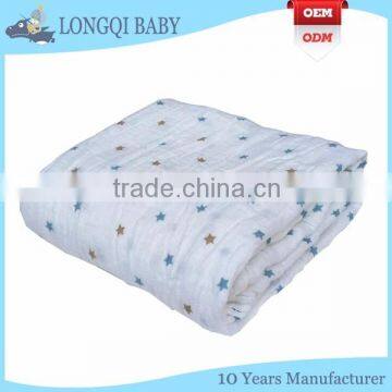MB-MS-002 Custom Printed Soft Touch Cotton Muslin Baby Swaddle Blanket photo-3