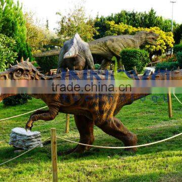 Animtronic life-size mechanical dinosaur for outdoor playground