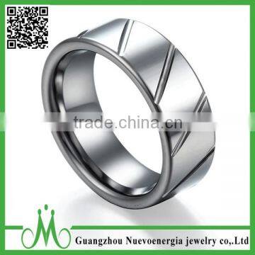 High quality ring factory wholesale military ring jewelry steel color tungsten ring