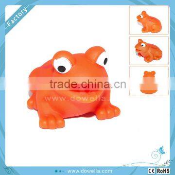 orange clolor pvc frog toy ,Vinyl animal toy