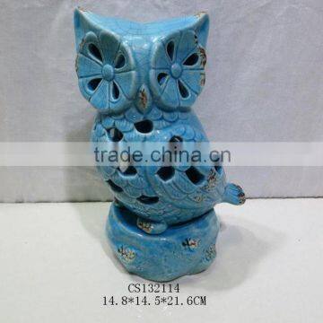 elegant porcelain owl shape candle holder