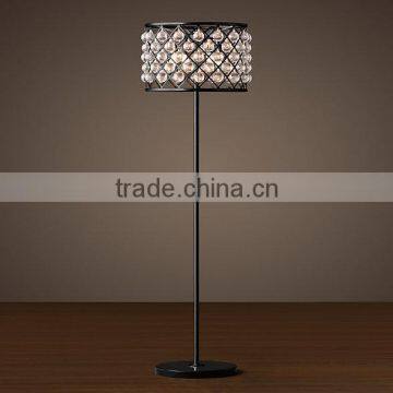 2016 New Style Simple Vintage Iron Crystal Floor Lamp Model 3003-L4